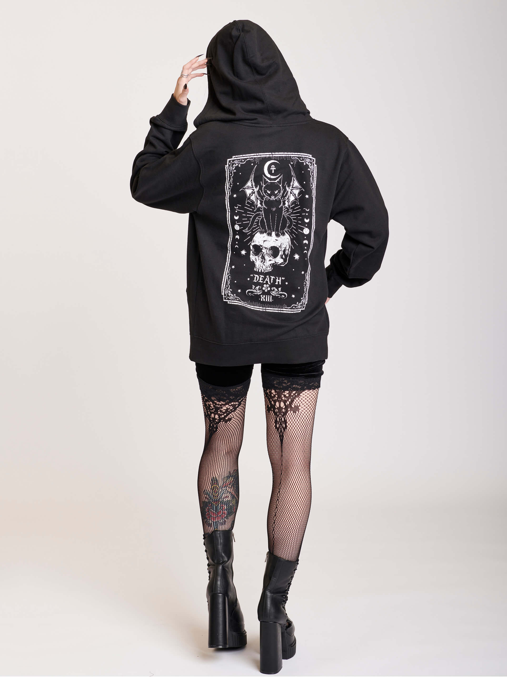 Death Tarot Zip Up Hoodie - Image 3