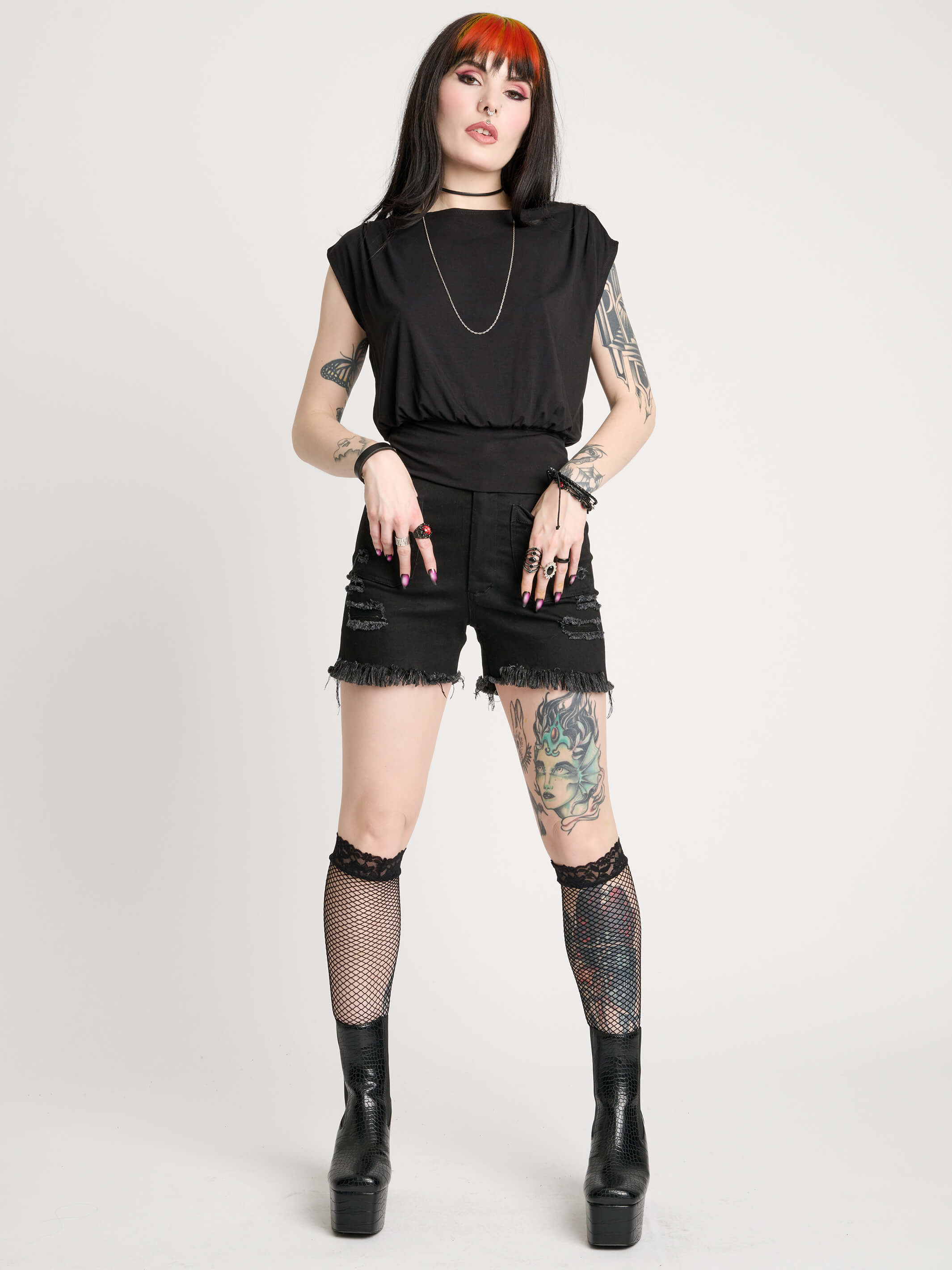 Deathmoth Embroidered Blouson Top - Image 7