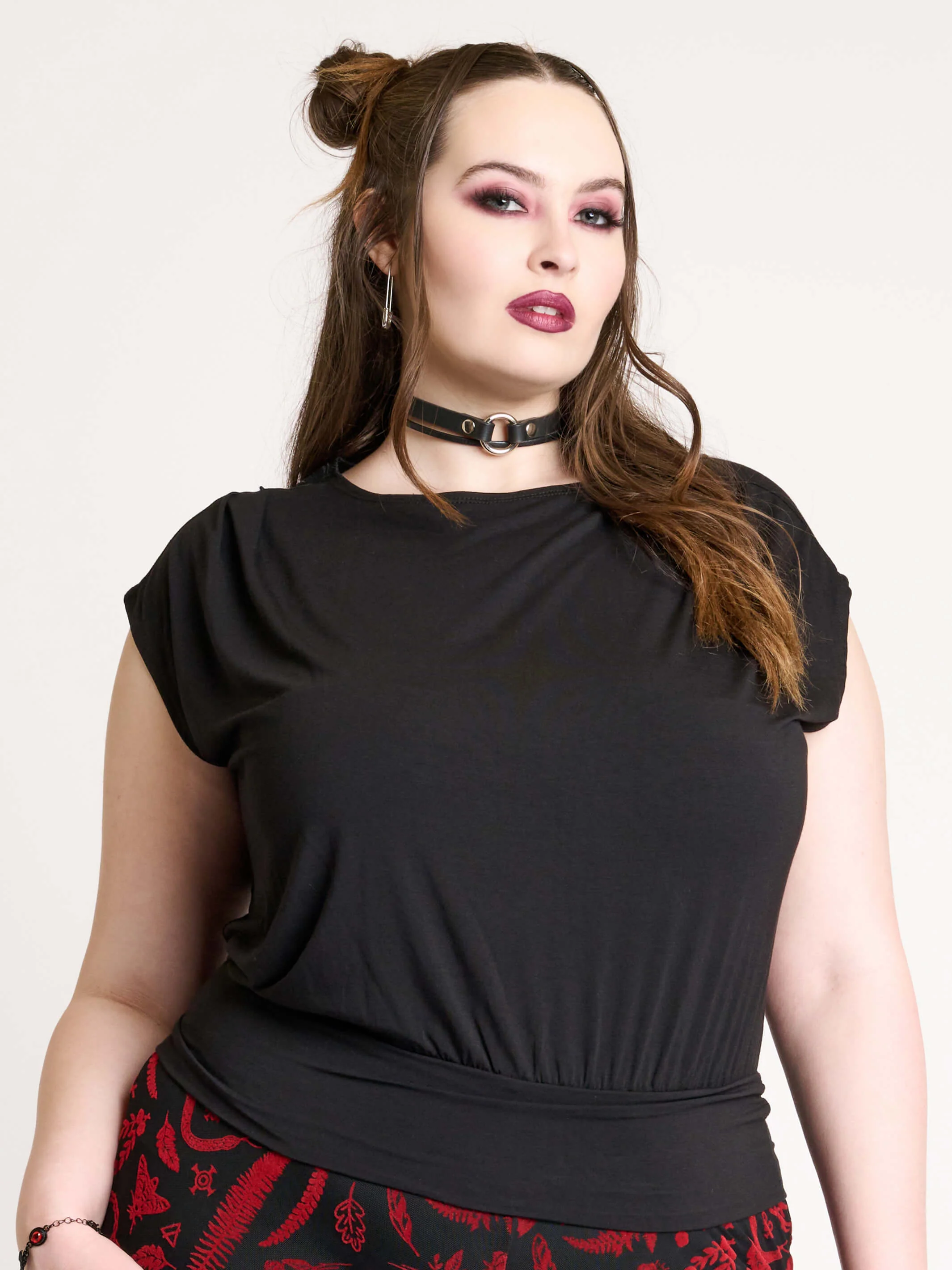 Deathmoth Embroidered Blouson Top - Image 5