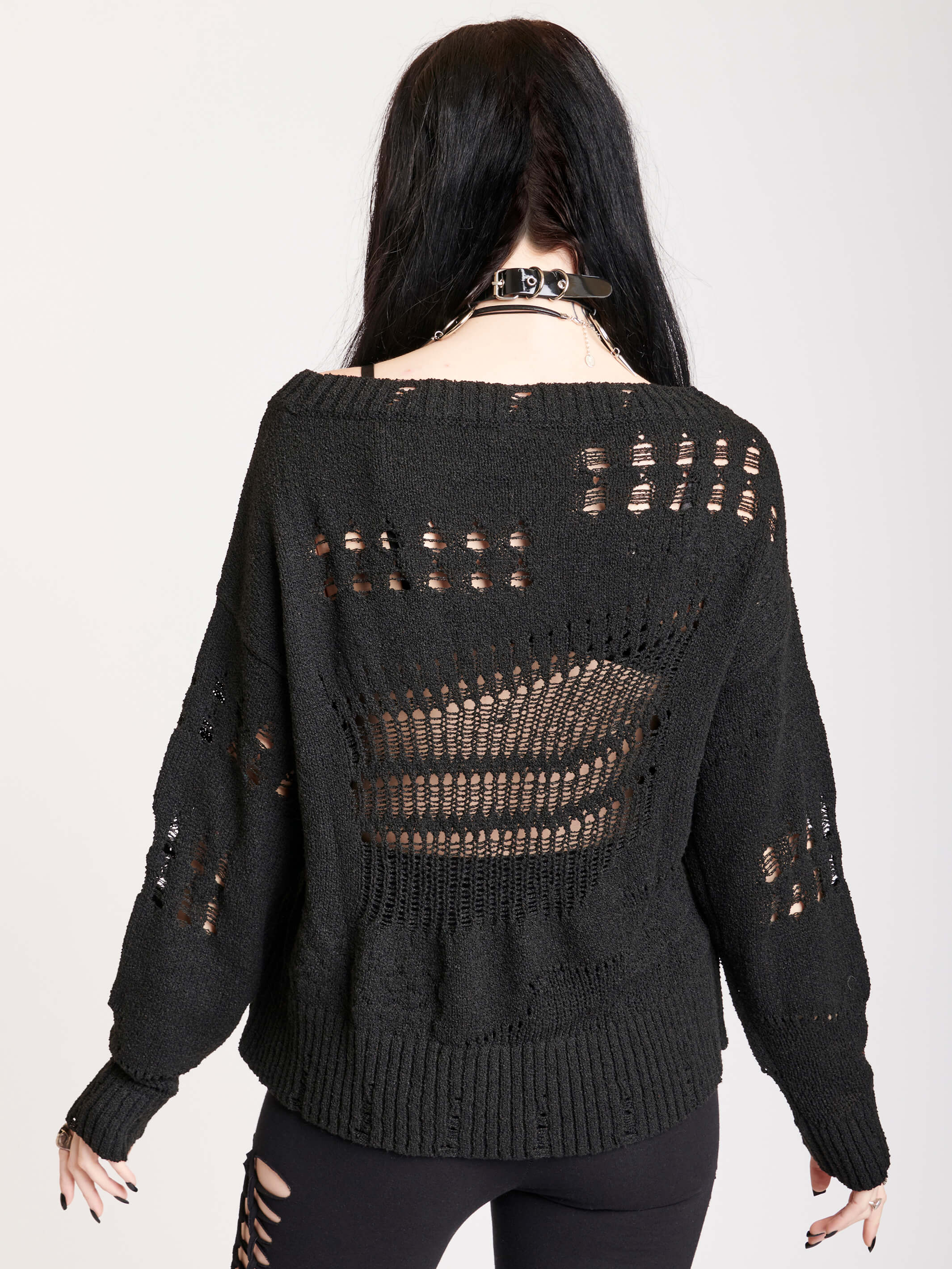 Drop Stitch Distressed Sweater - Image 3