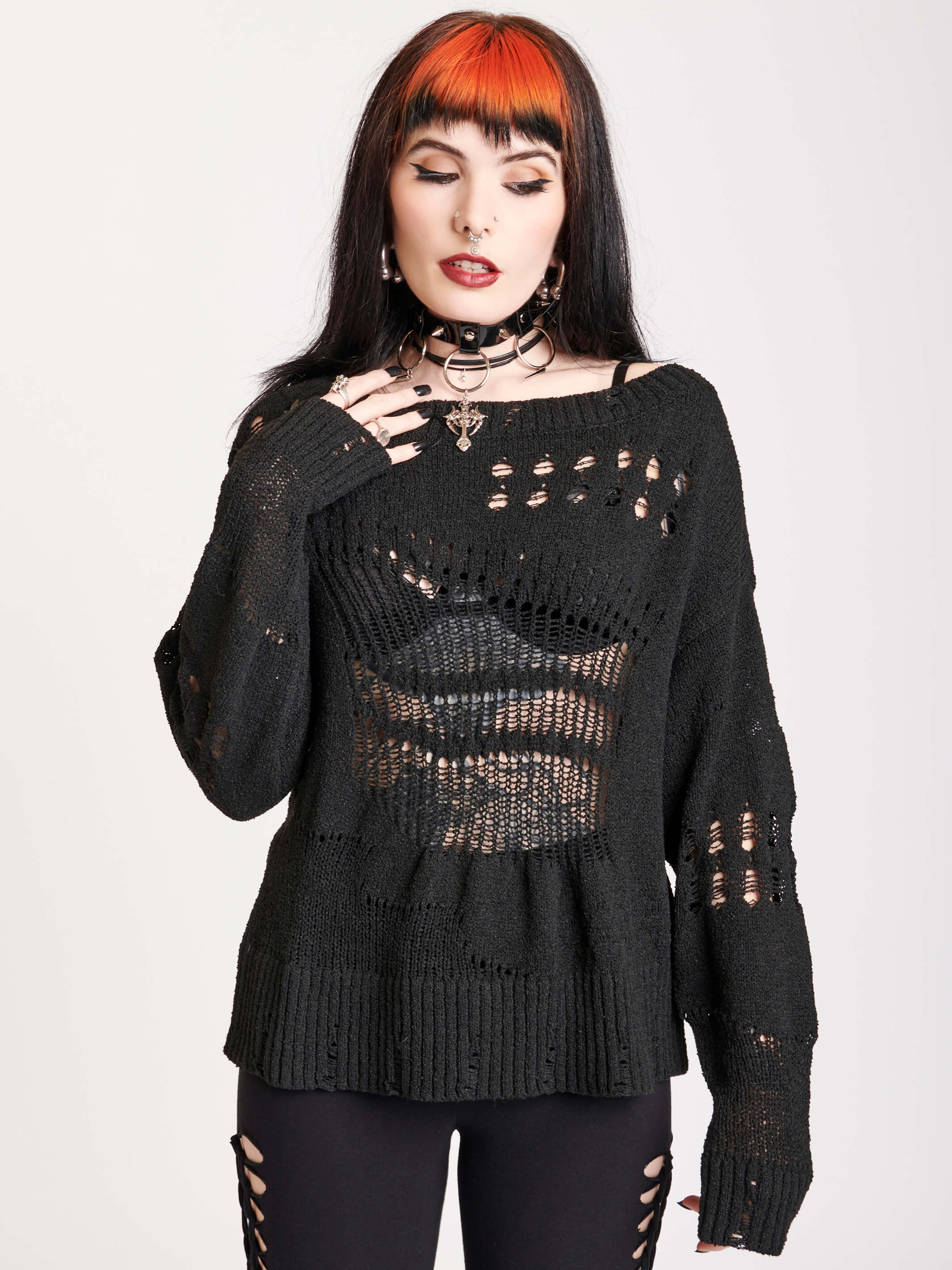 Drop Stitch Distressed Sweater - Image 4