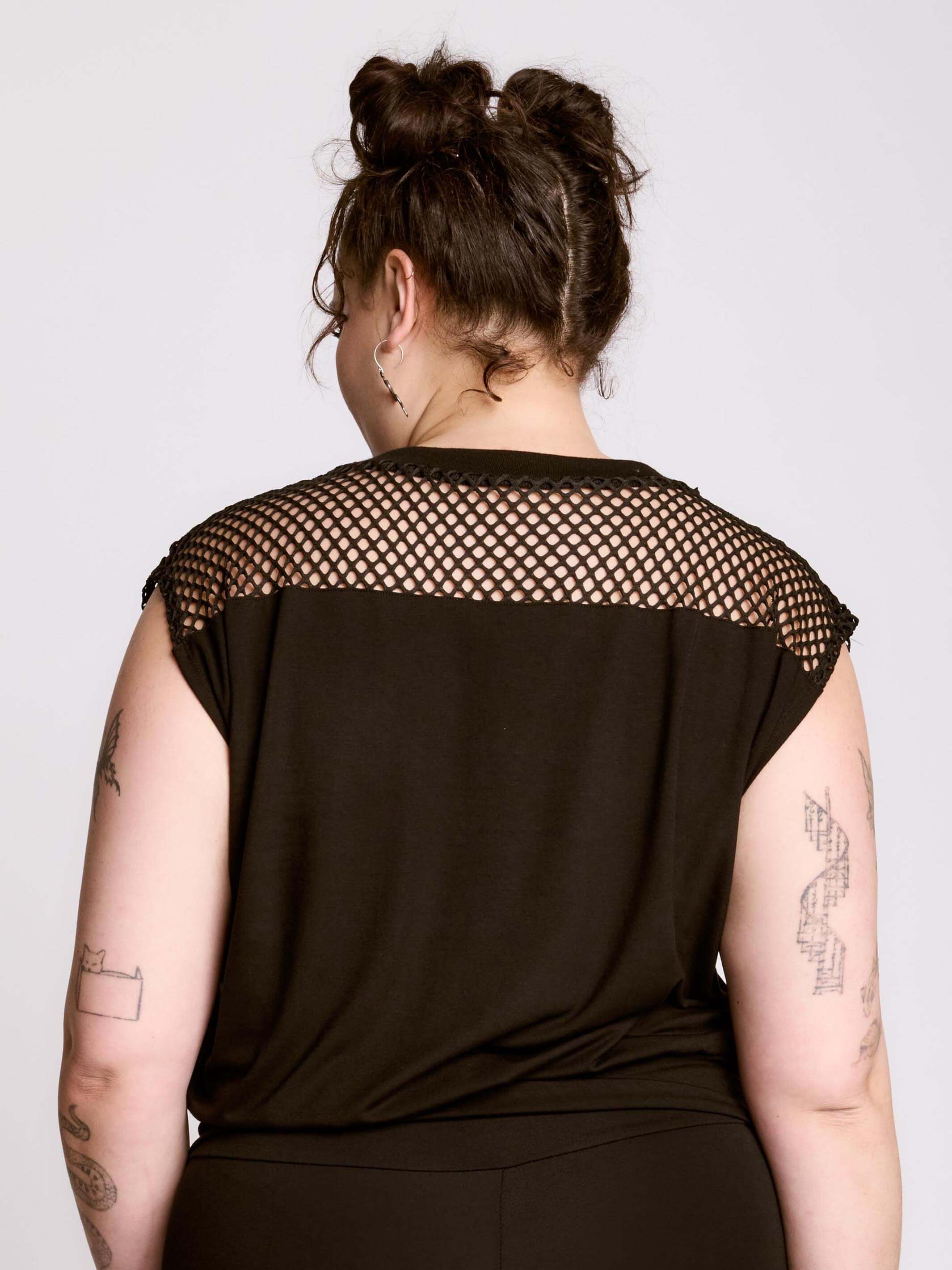 Fishnet Blouson Top - Image 5
