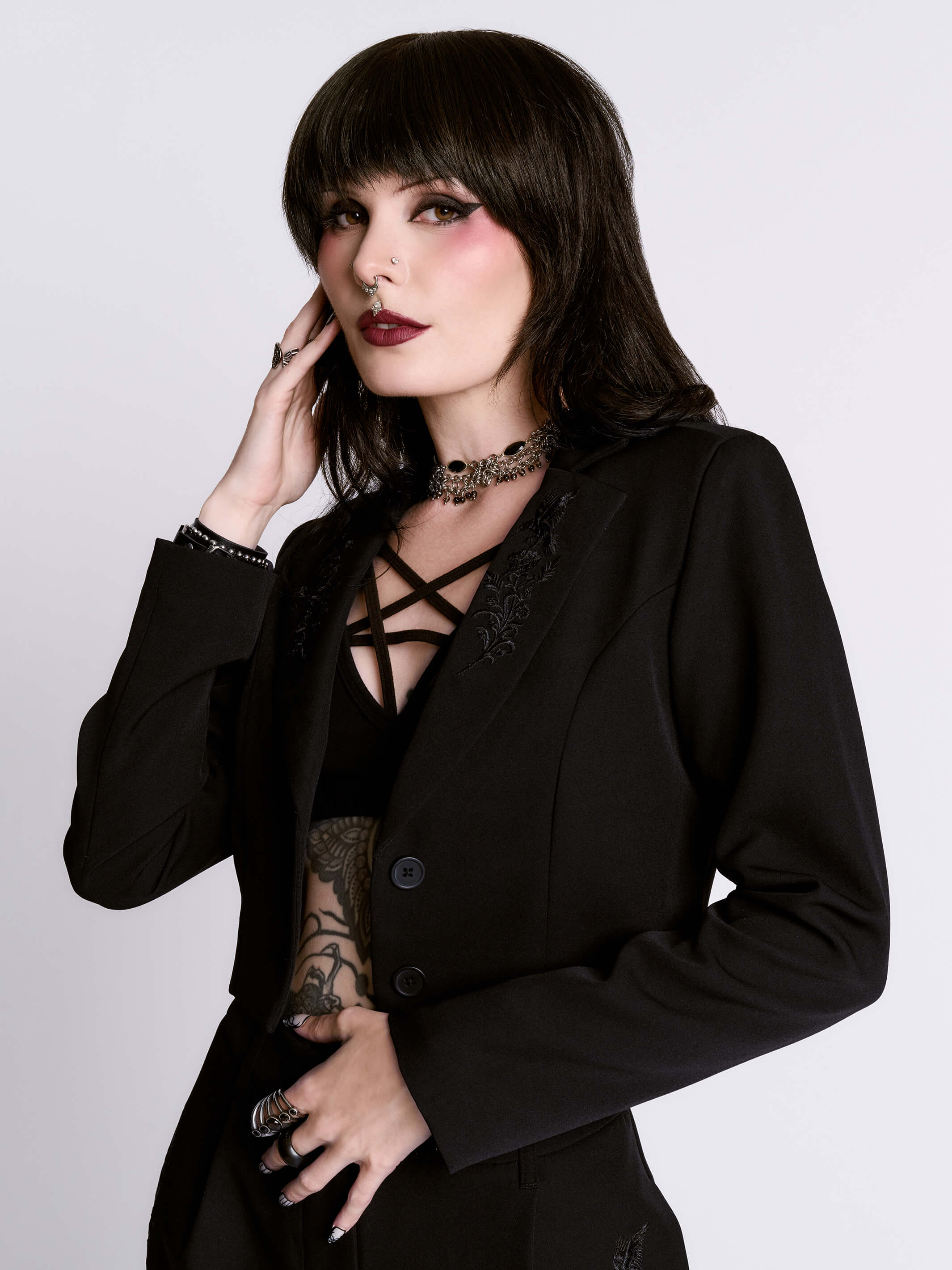 Raven Crop Blazer - Image 6