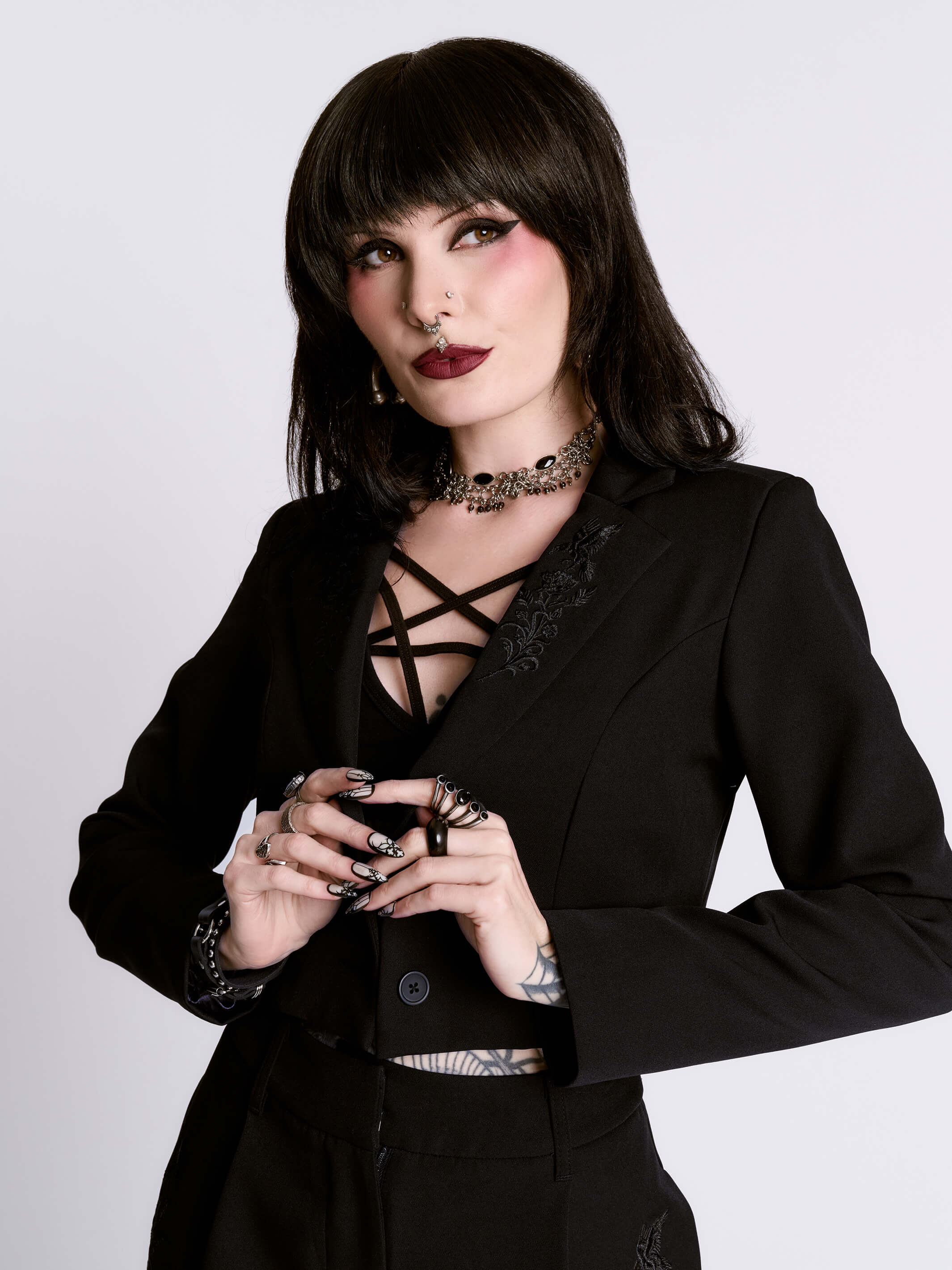 Raven Crop Blazer - Image 7