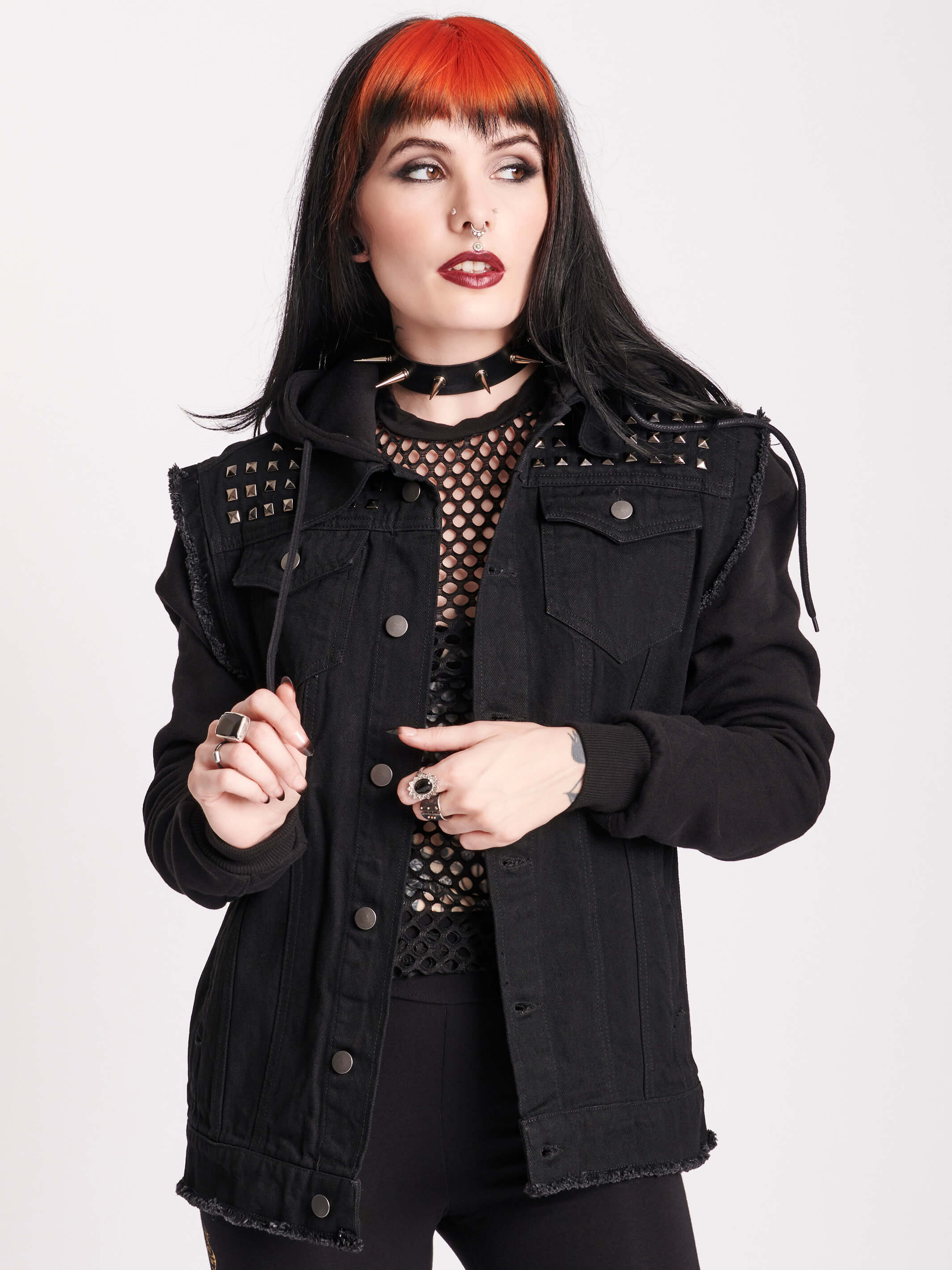 Studded Denim Jacket - Image 3