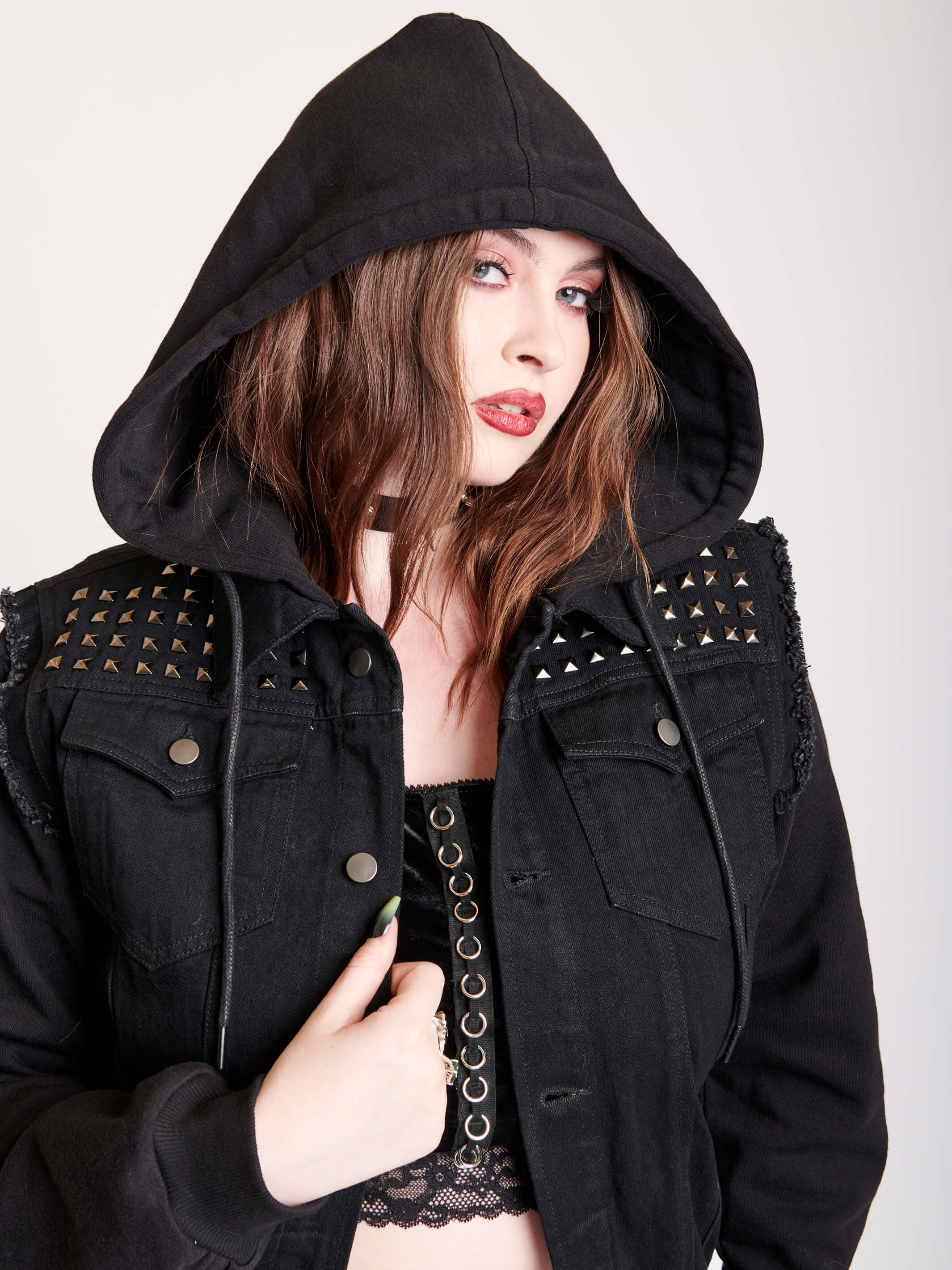 Studded Denim Jacket - Image 5