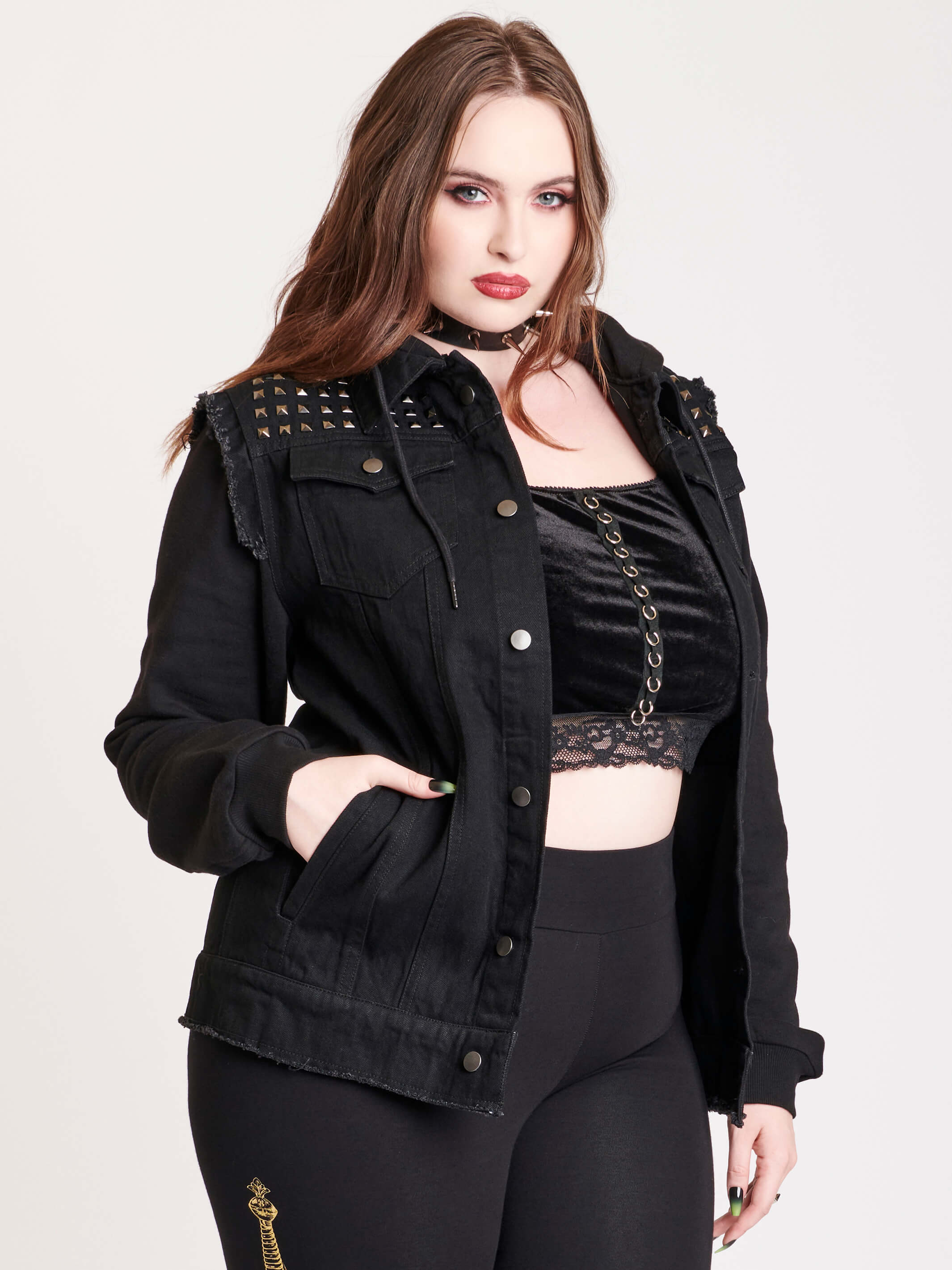 Studded Denim Jacket - Image 7