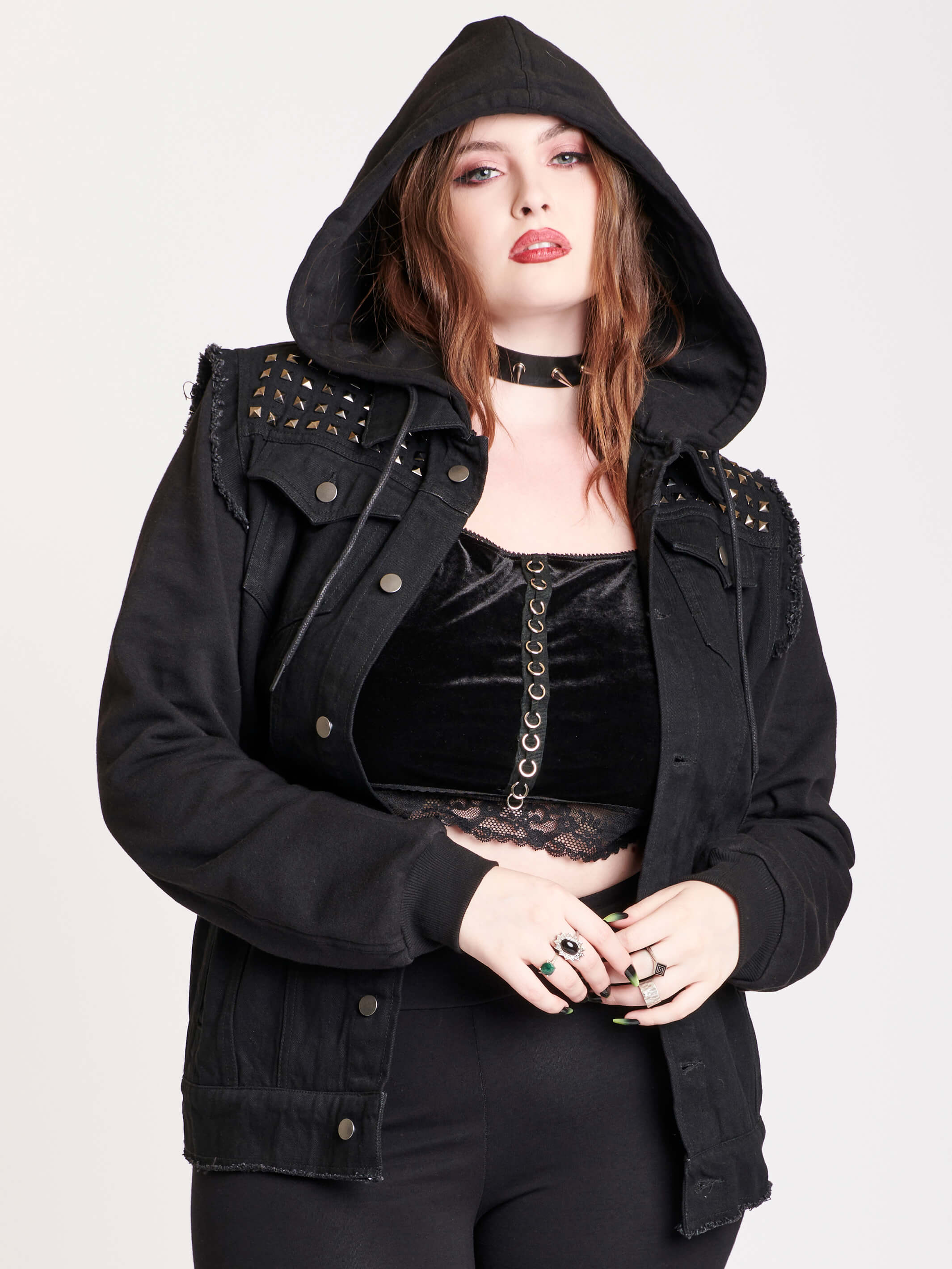 Studded Denim Jacket - Image 8